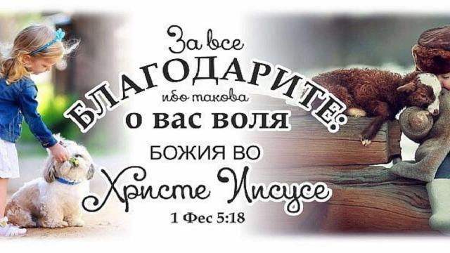 БЛАГОДАРНОСТЬ БОГУ